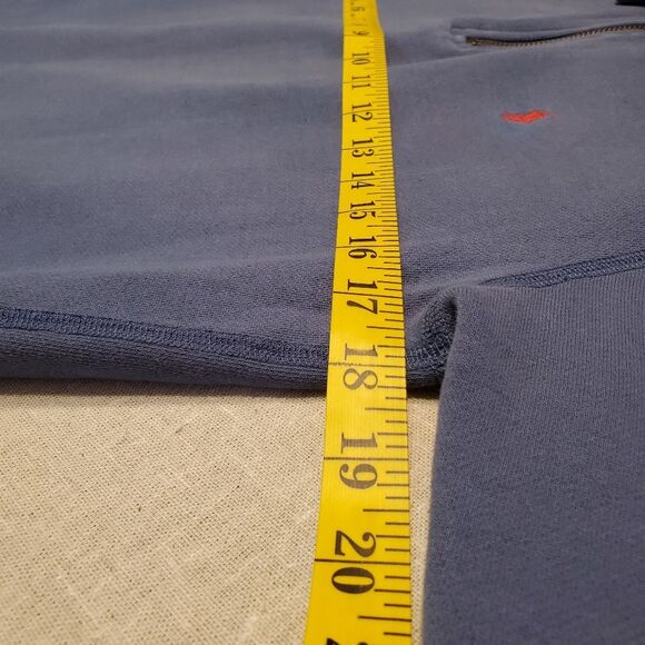 Blue Polo Quarter Zip Collared Sweatshirt in Youth Size M 12-14 - Picture 3 of 10
